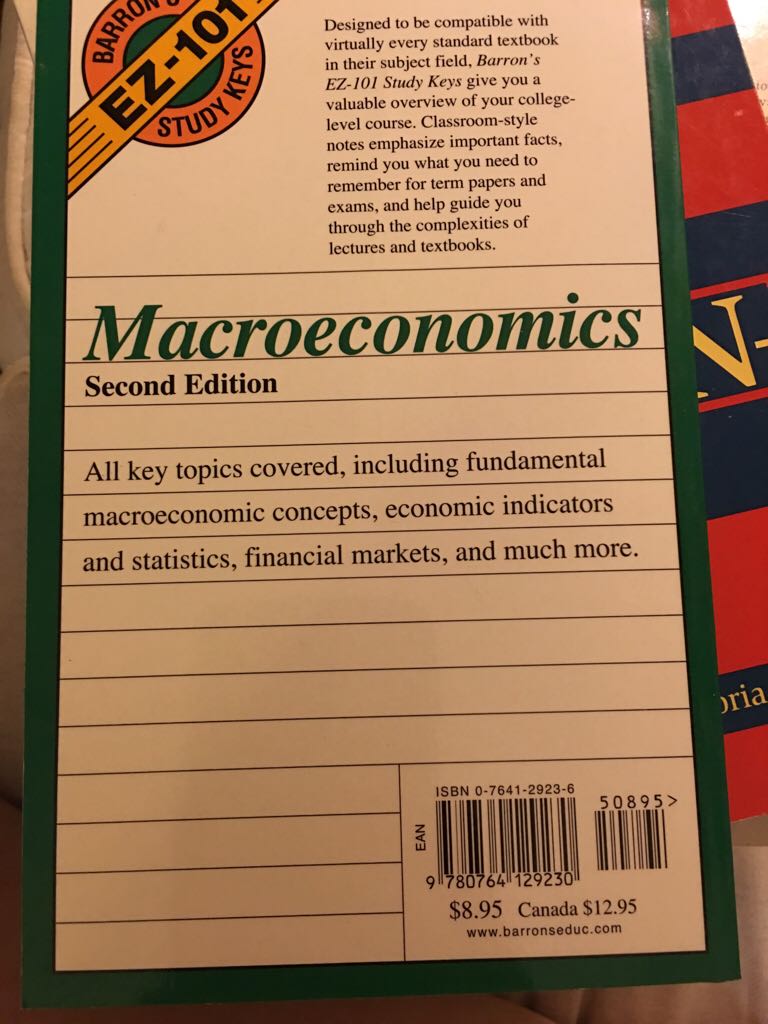 Macroeconomics - Joel G. Siegel (Barron’s Educational Series) book collectible [Barcode 9780764129230] - Main Image 2