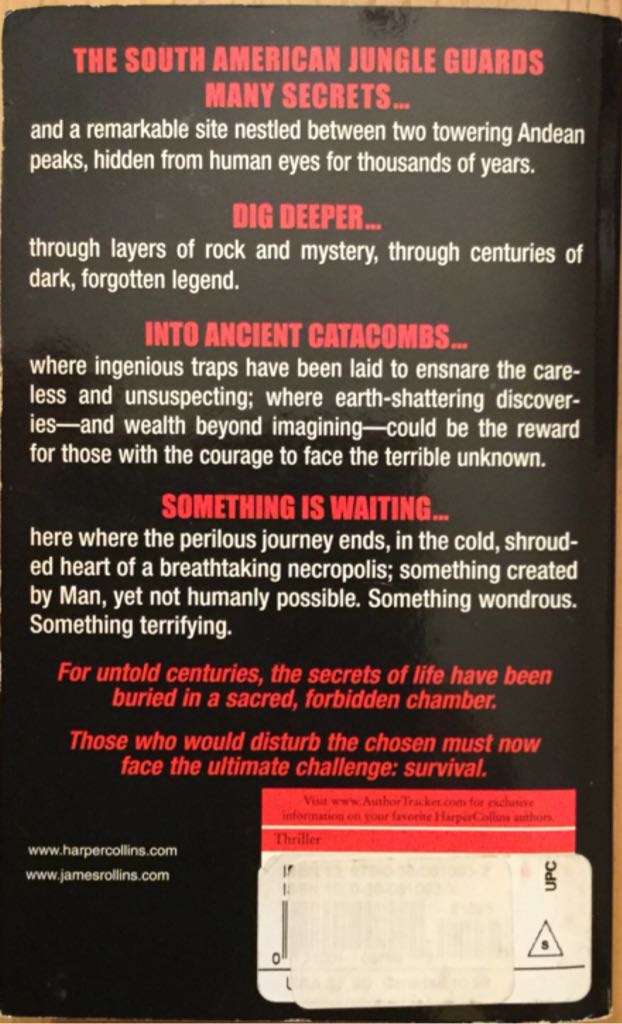 Excavation - James Rollins (Harper Torch - Paperback) book collectible [Barcode 9780380810932] - Main Image 2