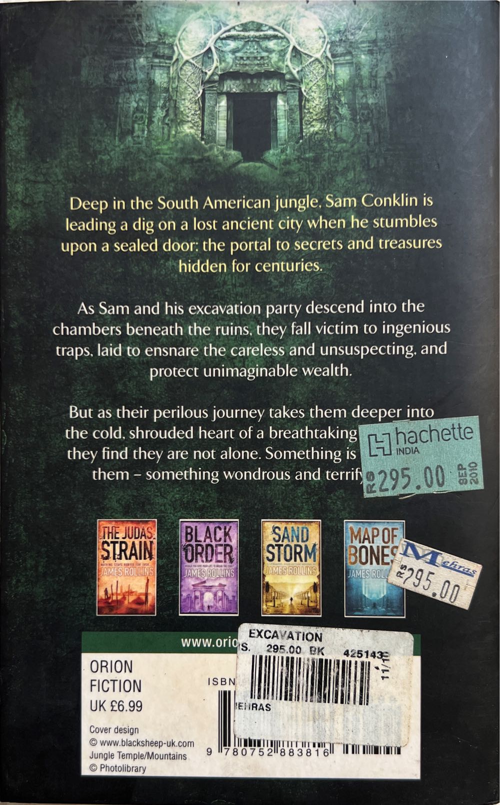 Excavation - James Rollins (Orion Books) book collectible [Barcode 9780752883816] - Main Image 2