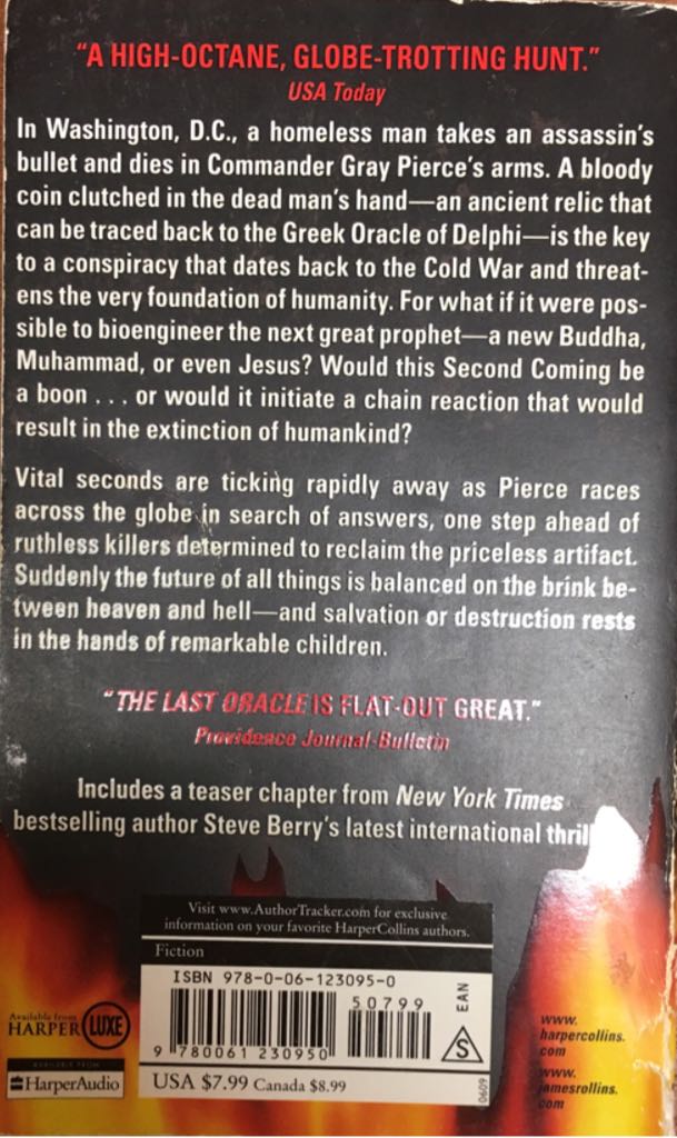 The Last Oracle - James Rollins (Harper - Kindle) book collectible [Barcode 9780061230950] - Main Image 2