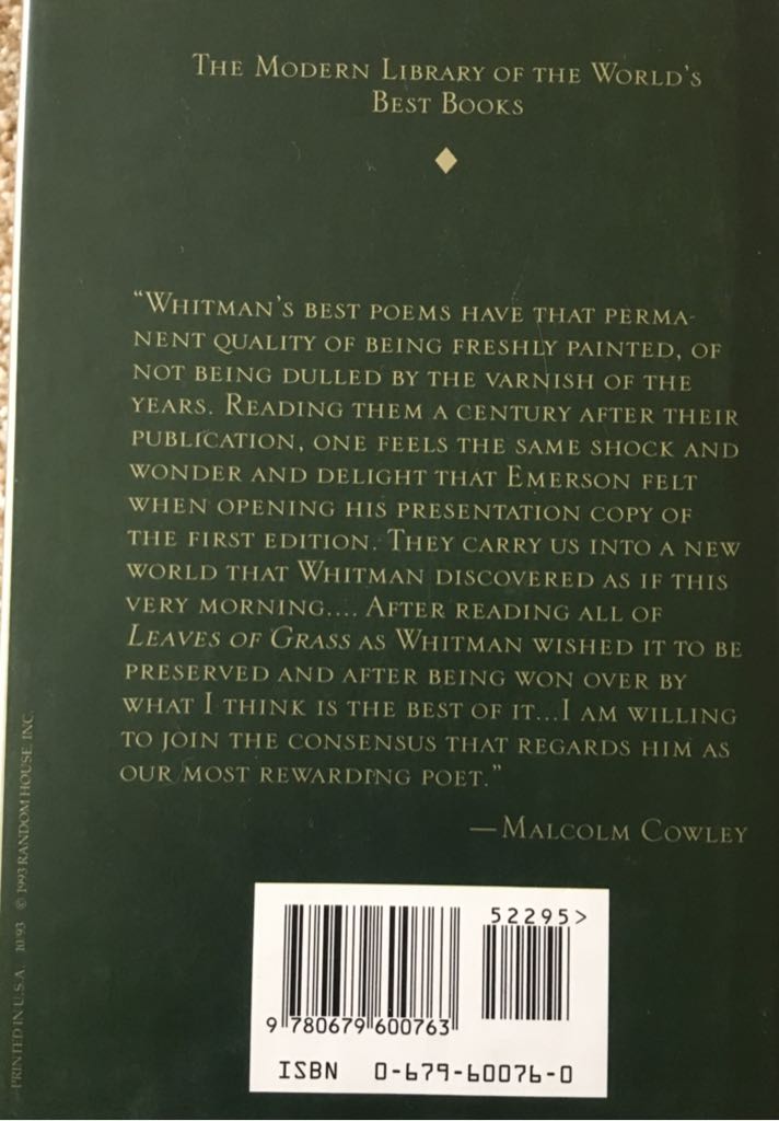 Leaves of Grass - Walt Whitman (Aventine Press - Hardcover) book collectible [Barcode 9780679600763] - Main Image 2