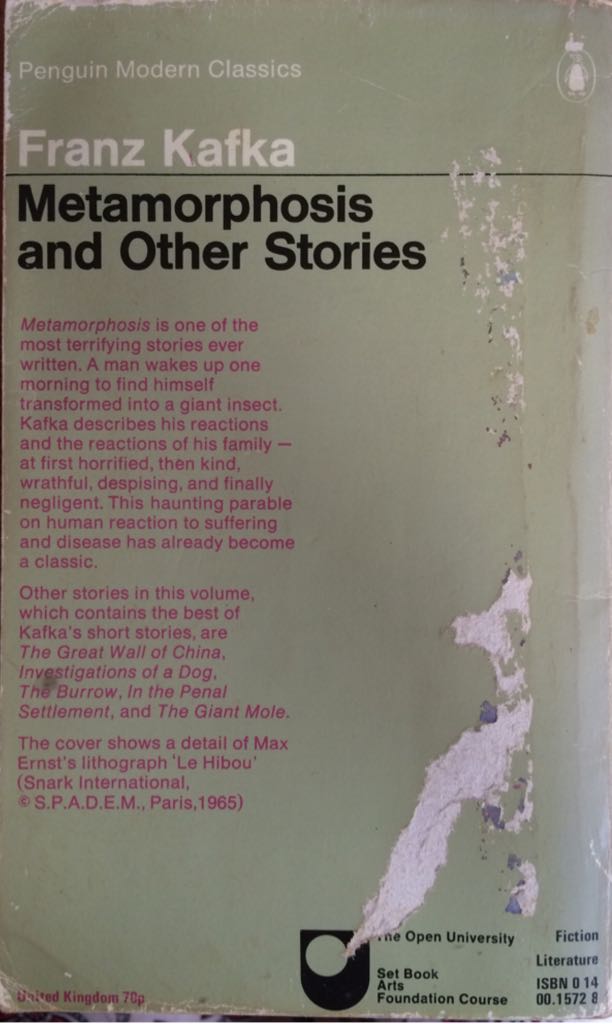 Metamorphosis and Other Stories - Franz Kafka (Penguin Modern Classics - Paperback) book collectible [Barcode 9780140015720] - Main Image 2