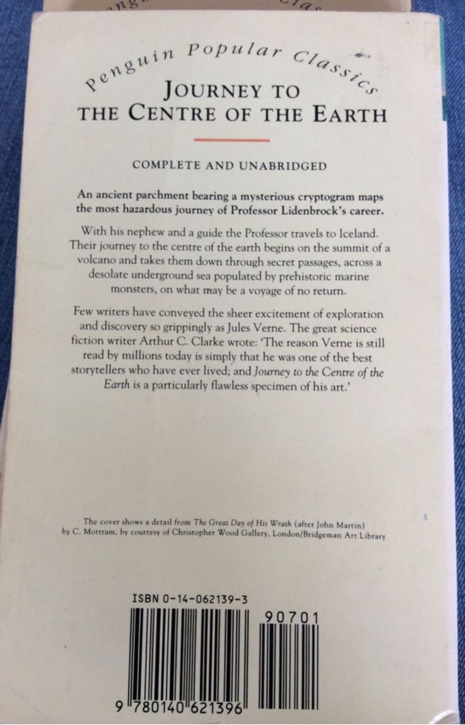 Journey To The Centre Of The Earth - Jules Verne (Penguin Popular Classics) book collectible [Barcode 9780140621396] - Main Image 2