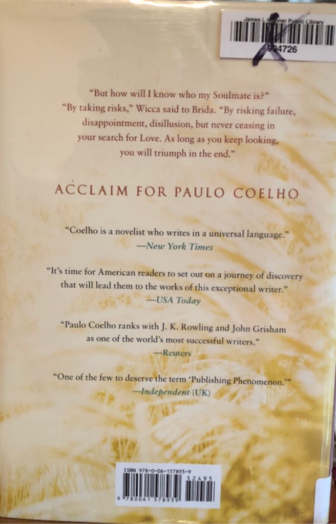Brida - Coelho Paulo (HarperCollins Publishers, Inc. - Hardcover) book collectible [Barcode 9780061578939] - Main Image 2