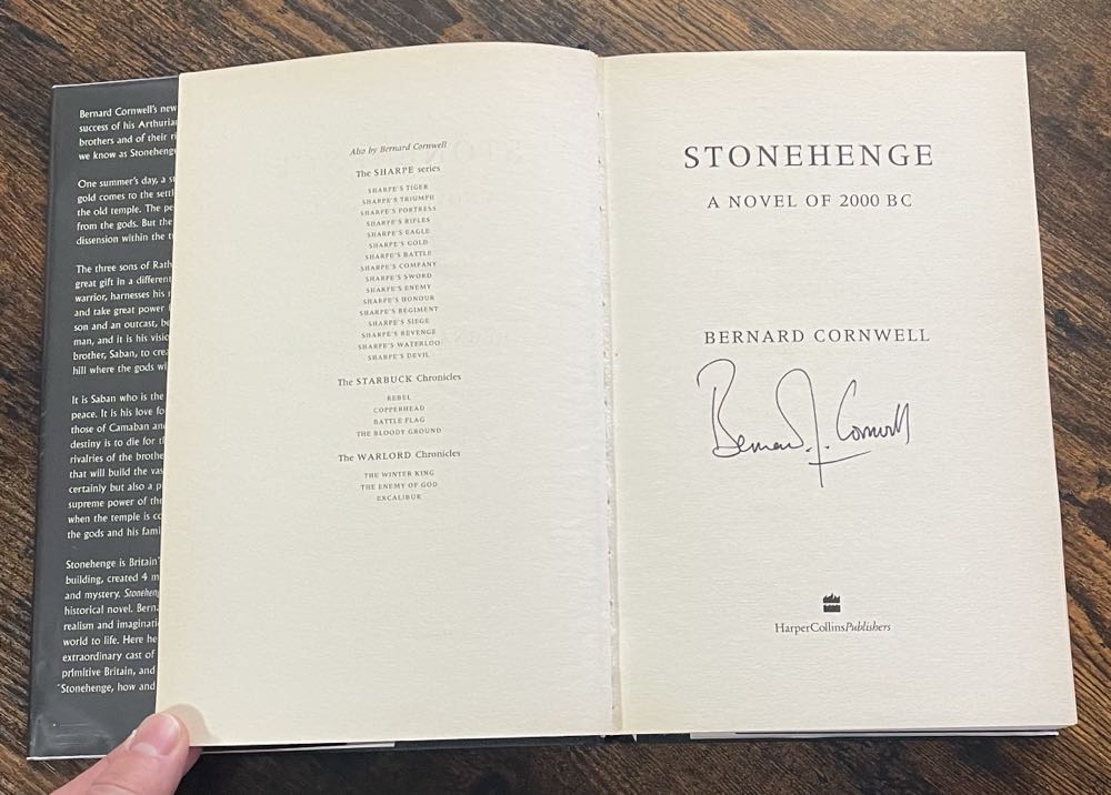 Stonehenge - Bernard Cornwell (HarperCollins UK - Hardcover) book collectible [Barcode 9780002259699] - Main Image 4