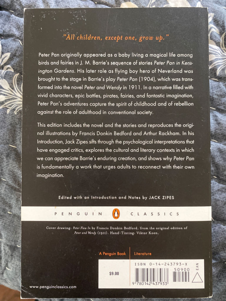 Peter Pan - Jack Zipes (Penguin Group - Paperback) book collectible [Barcode 9780142437933] - Main Image 2