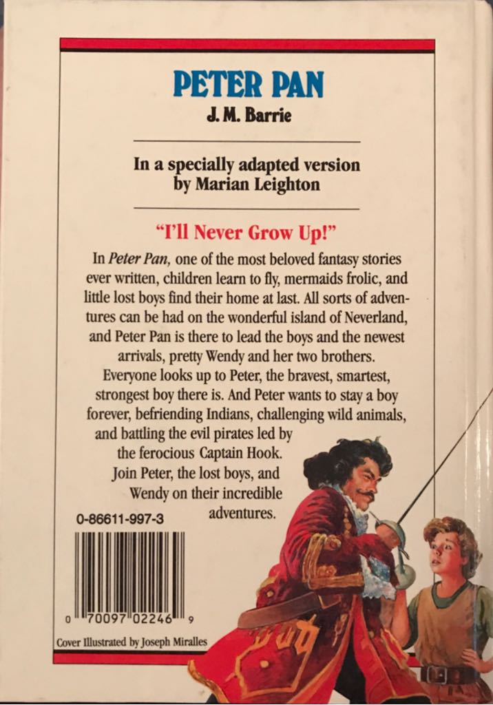 Peter Pan - J.M. Barrie (Playmore Publishers - Hardcover) book collectible [Barcode 9780866119979] - Main Image 2