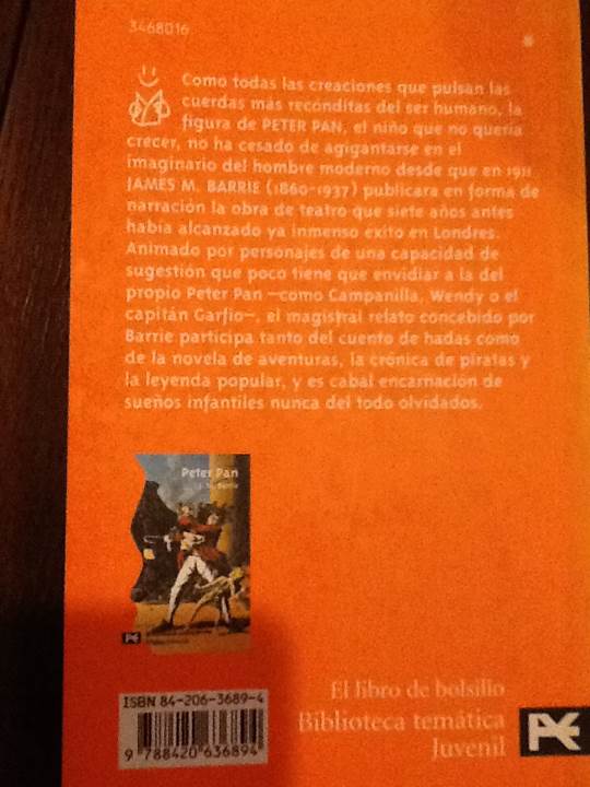 Peter Pan  (Alianza Editorial Sa - Paperback) book collectible [Barcode 9788420636894] - Main Image 2