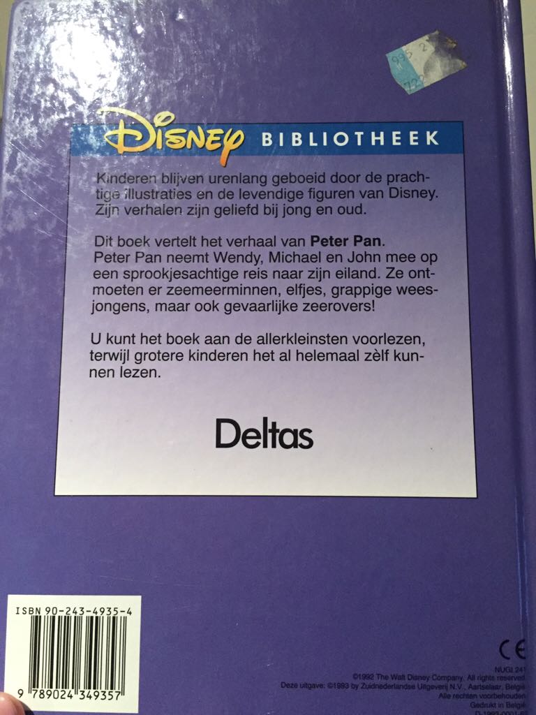 Peter Pan - Disney (Zuidnederlandse Uitgeverij N.V.) book collectible [Barcode 9789024349357] - Main Image 2