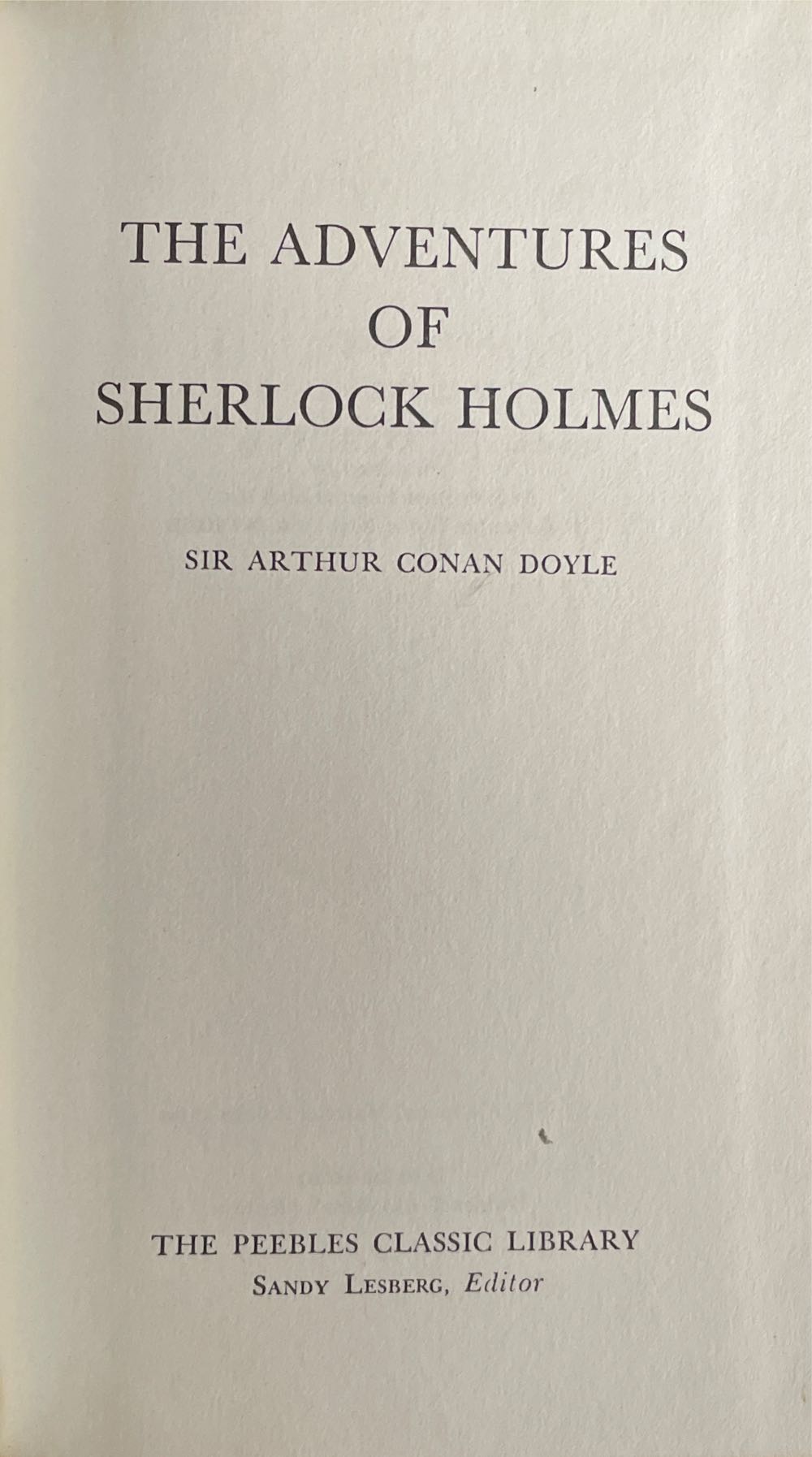 The Adventures Of Sherlock Holmes - Arthur Conan Doyle (The Peebles Classic Library - Hardcover) book collectible - Main Image 2