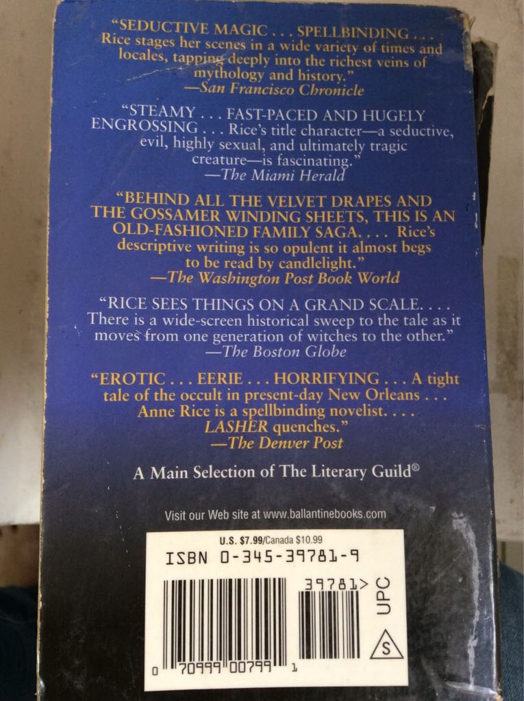 Lasher - Anne Rice (Random House Inc - Paperback) book collectible [Barcode 9780345397812] - Main Image 2