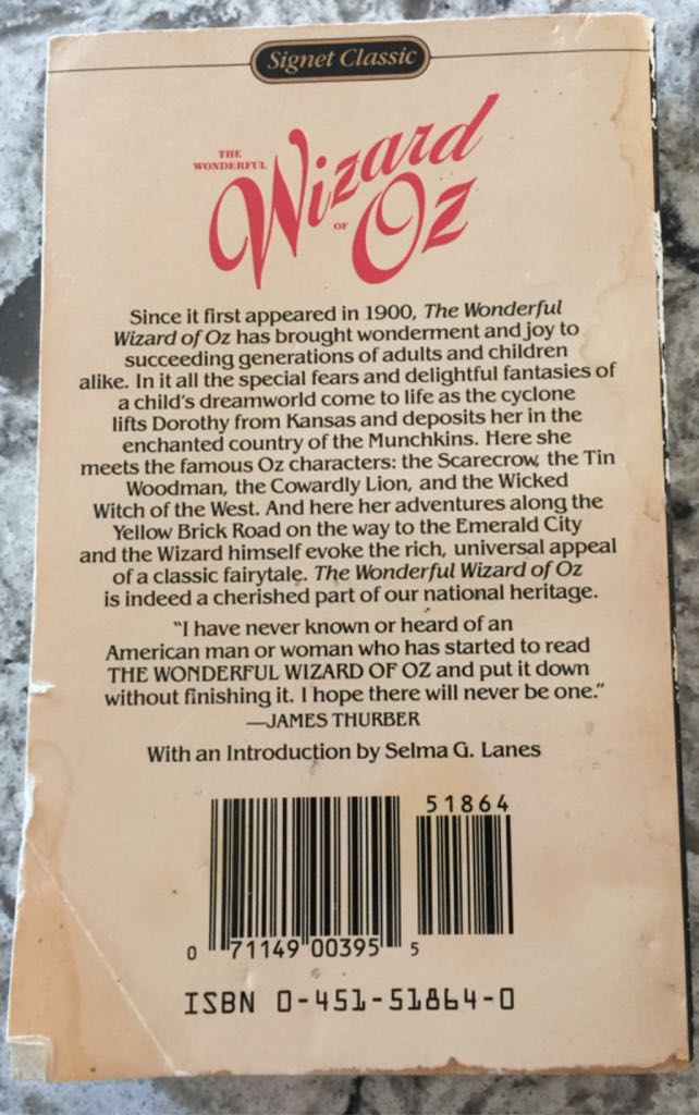 The Wonderful Wizard Of Oz - L. Frank Baum (Signet Classics - Paperback) book collectible [Barcode 9780451518644] - Main Image 2