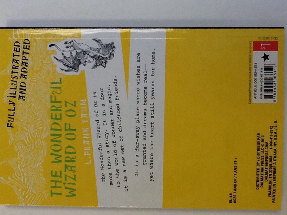 The Wonderful Wizard Of Oz - Frank Baum book collectible [Barcode 9781453066119] - Main Image 2