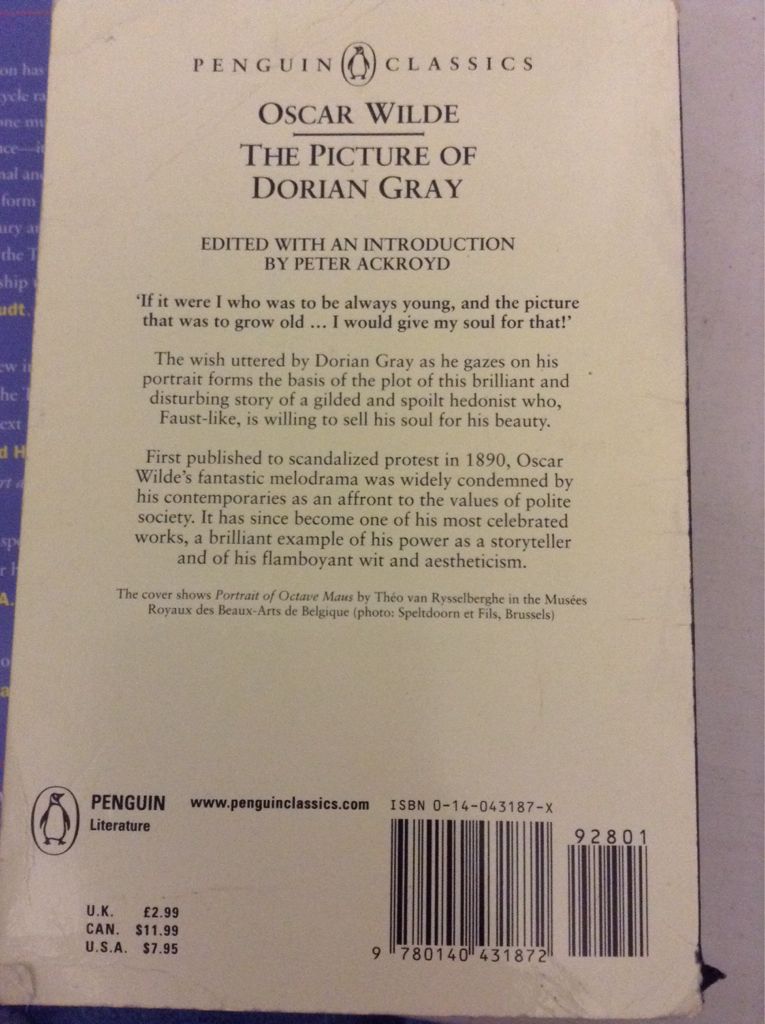 The Picture Of Dorian Gray - Oscar Wilde (Penguin Classics - Paperback) book collectible [Barcode 9780140431872] - Main Image 2