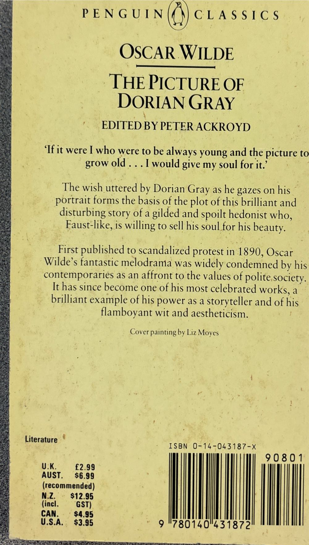 The Picture Of Dorian Gray - Oscar Wilde (Penguin Classics - Paperback) book collectible [Barcode 9780140431872] - Main Image 4