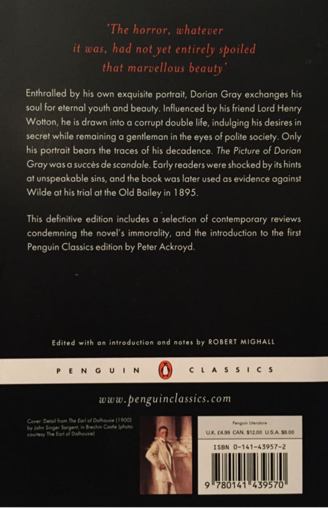 The Picture of Dorian Gray - Oscar Wilde (Penguin Classics - Trade Paperback) book collectible [Barcode 9780141439570] - Main Image 2