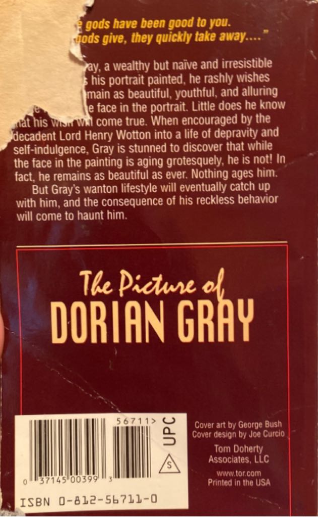 Picture Of Dorian Gray, The - Oscar Wilde (Tor - Paperback) book collectible [Barcode 9780812567113] - Main Image 2