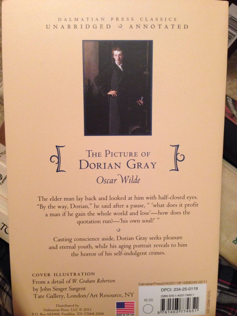 The Picture Of Dorian Gray  (Dalmation Press Classics - Paperback) book collectible [Barcode 9781403774651] - Main Image 2