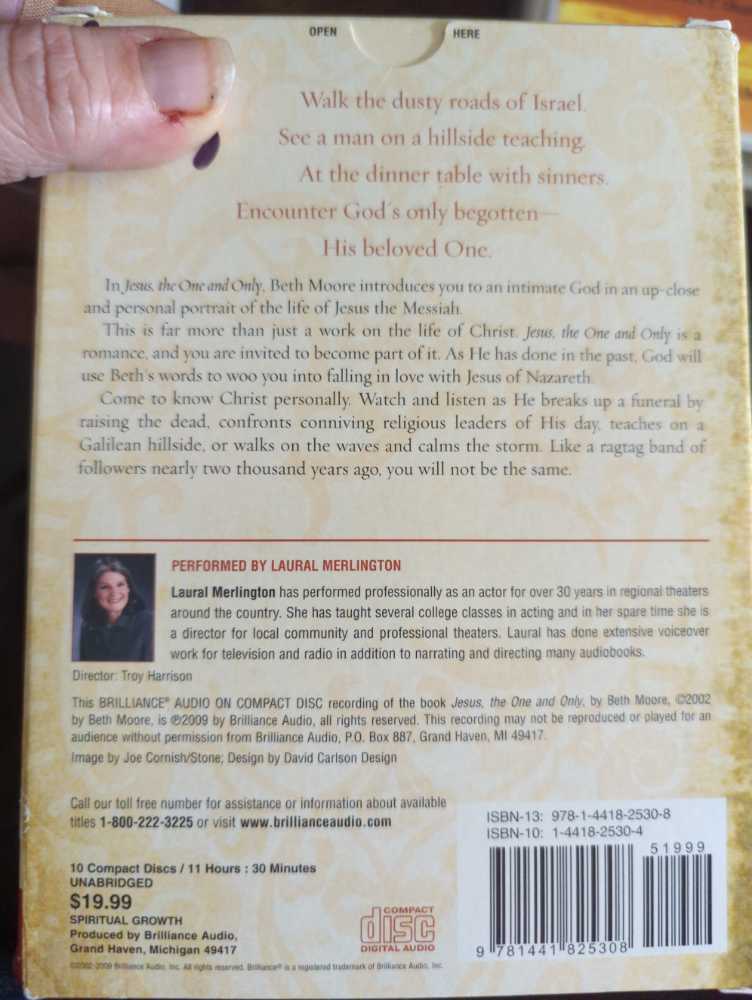 Jesus, the One and Only - Beth Moore (B&H Publishing Group - Audiobook) book collectible [Barcode 9781433678837] - Main Image 2