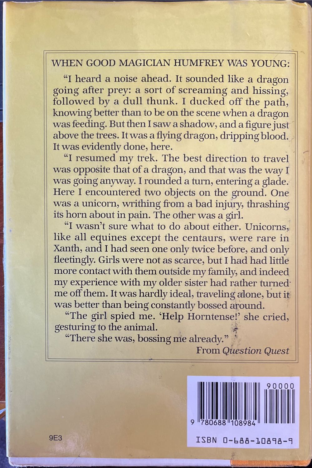 Question Quest - Piers Anthony (William Morrow - Hardcover) book collectible [Barcode 9780688108984] - Main Image 2