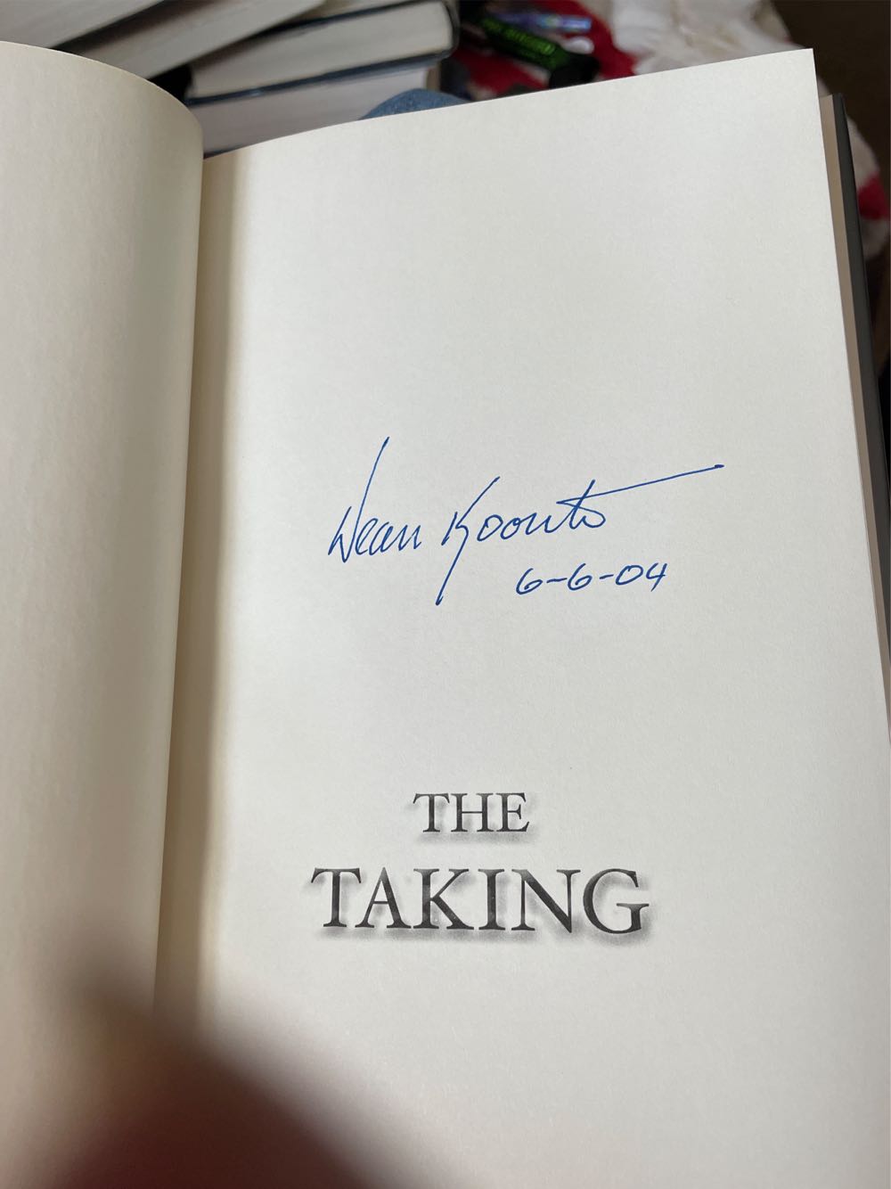 The Taking - Dean Koontz (Bantam - Hardcover) book collectible [Barcode 9780553802504] - Main Image 3