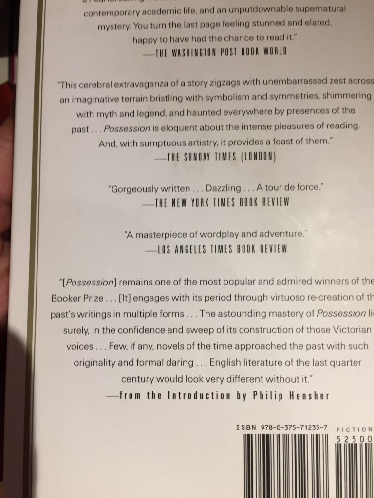 Possession  book collectible [Barcode 9780375712357] - Main Image 2