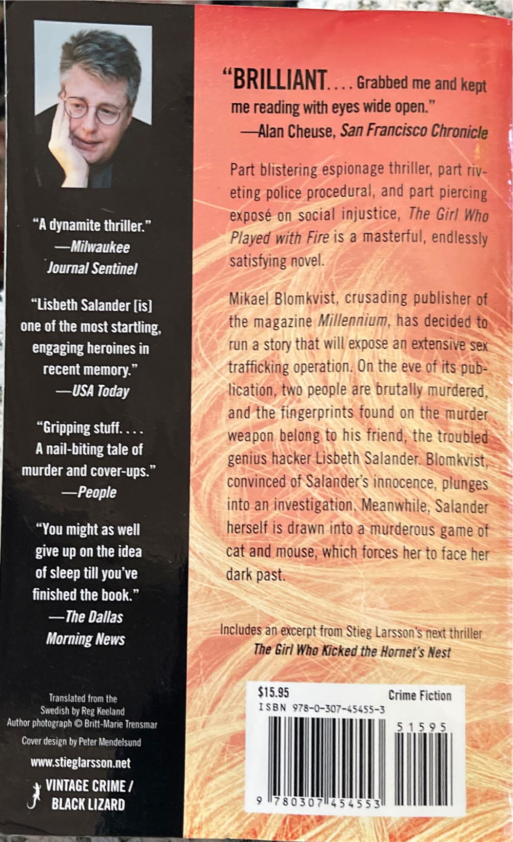 The Girl Who Played With Fire - Stieg Larsson (Vintage Books - Trade Paperback) book collectible [Barcode 9780307454553] - Main Image 3