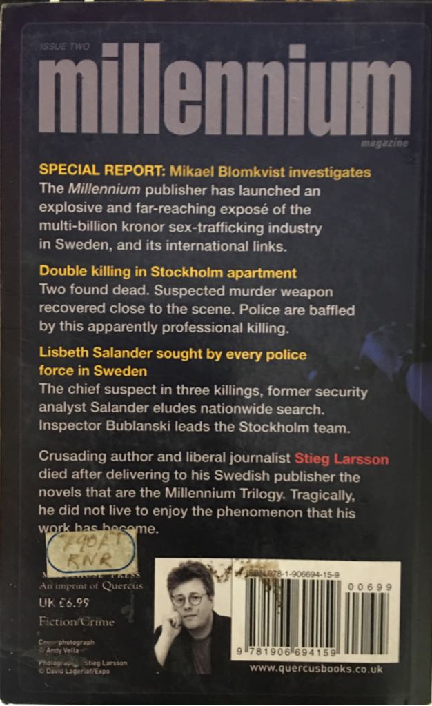 The Girl Who Played With Fire - Stieg Larsson (Maclehose Press - Paperback) book collectible [Barcode 9781906694159] - Main Image 2