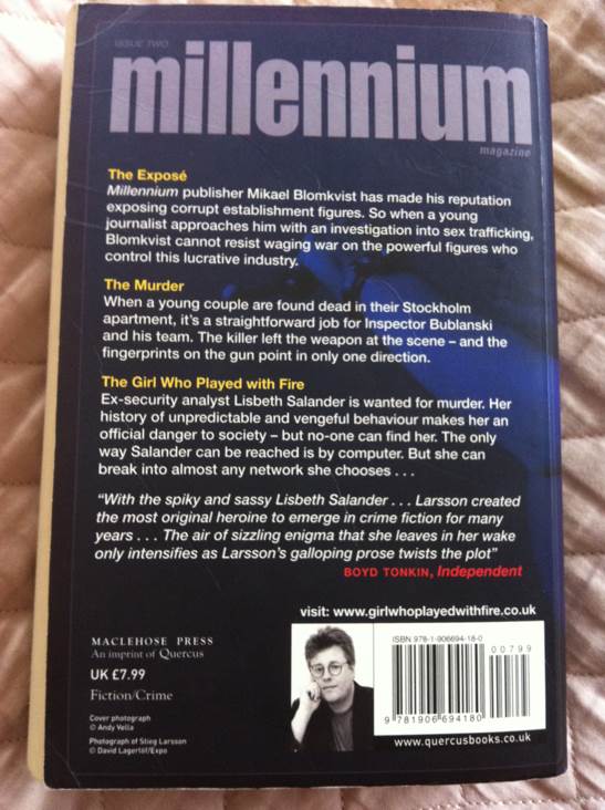 The Girl Who Played With Fire - Stieg Larsson (Quercus - Paperback) book collectible [Barcode 9781906694180] - Main Image 2