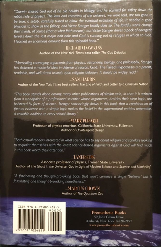 God: The Failed Hypothesis - Victor J. Stenger (Prometheus Books - Hardcover) book collectible [Barcode 9781591024811] - Main Image 2