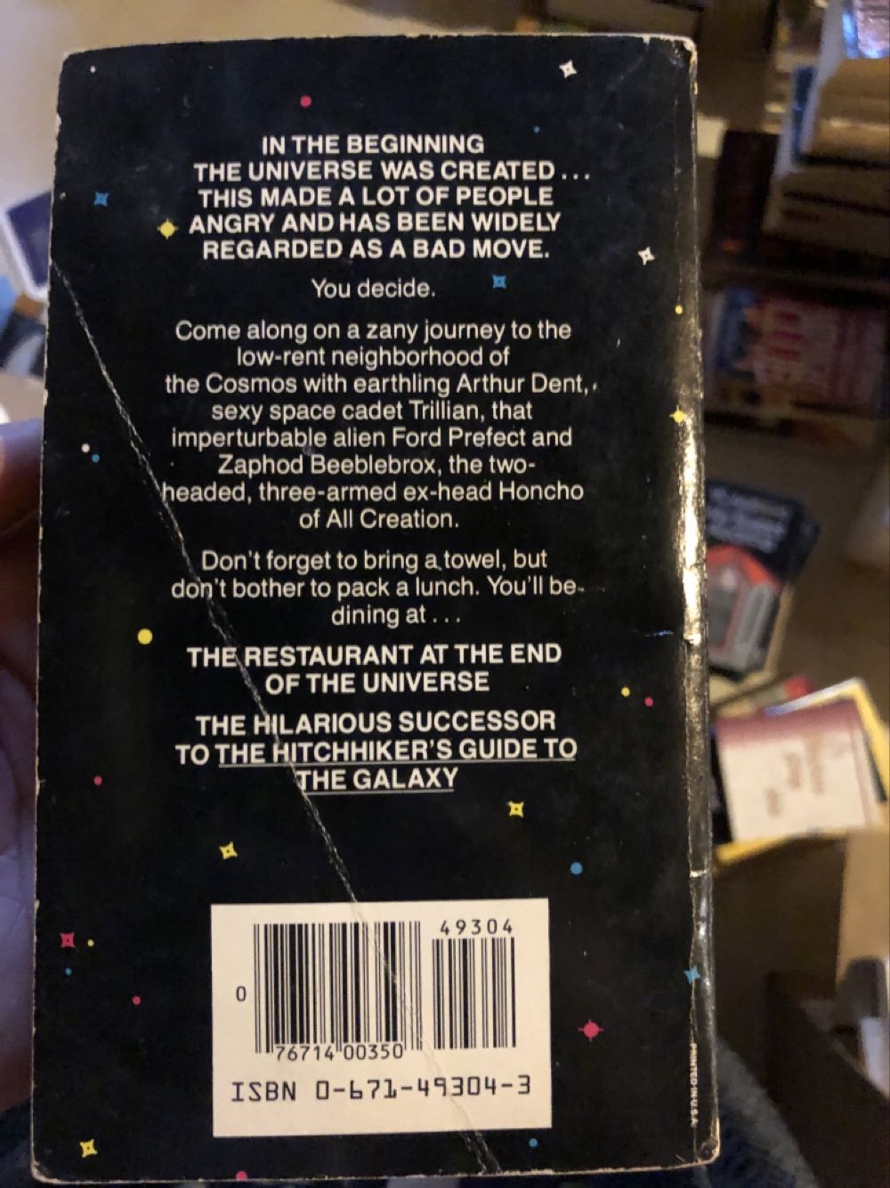 Restaurant at the End of the Universe, The - Douglas Adams (Pocket - Paperback) book collectible [Barcode 9780671493042] - Main Image 2