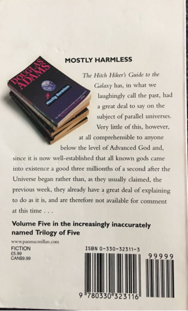 Mostly Harmless - Douglas Adams (Pan Books - Paperback) book collectible [Barcode 9780330323116] - Main Image 2