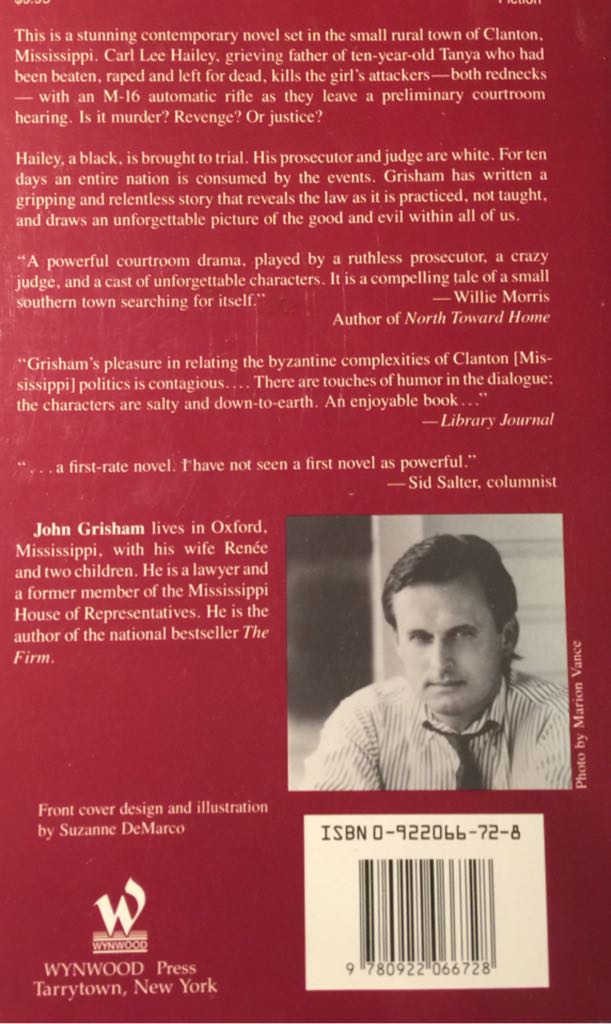 A Time To Kill - John Grisham (Wynwood Press - Hardcover) book collectible [Barcode 9780922066728] - Main Image 2