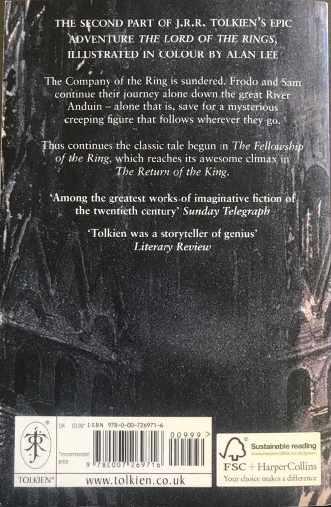 The Two Towers - J.R.R. Tolkien (HarperCollins - Paperback) book collectible [Barcode 9780007269716] - Main Image 2