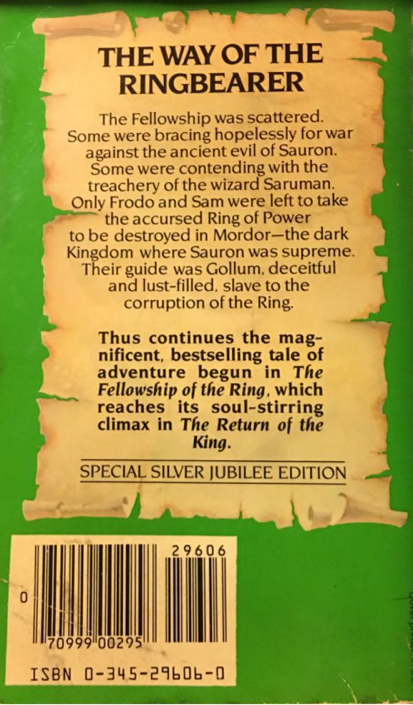 The Lord Of The Rings, Book 2: The Two Towers - J.R.R. Tolkien (Ballantine - Paperback) book collectible [Barcode 9780345296061] - Main Image 2