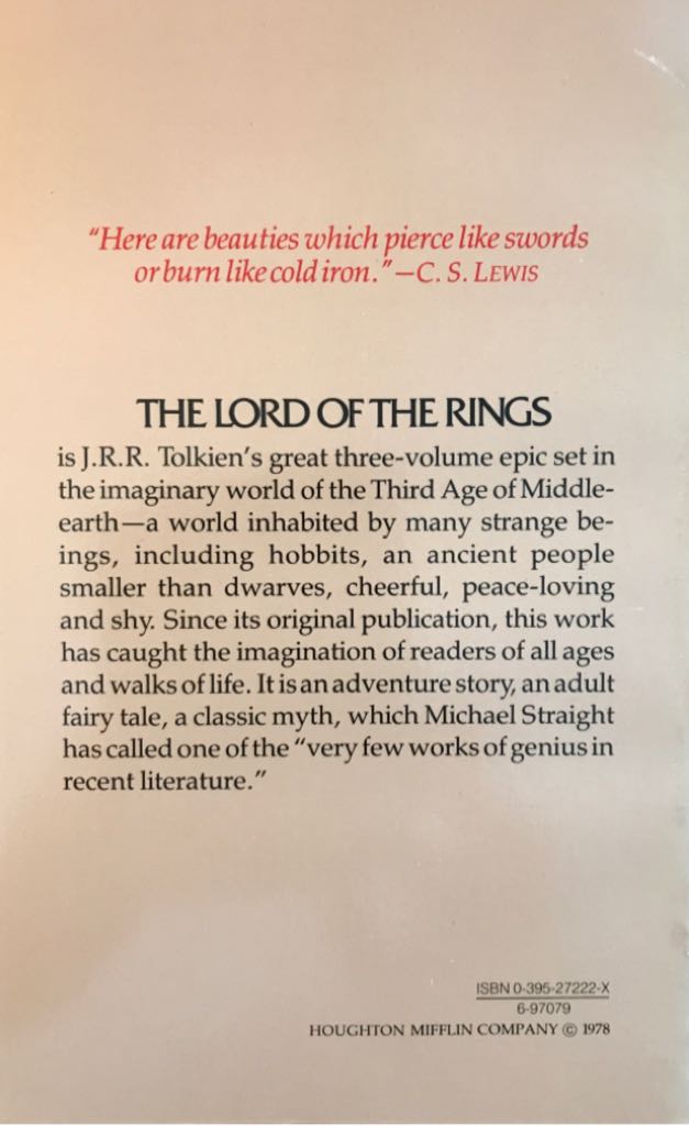 The Two Towers - J.R.R. Tolkien (Houghton Mifflin - Trade Paperback) book collectible [Barcode 9780395272220] - Main Image 2