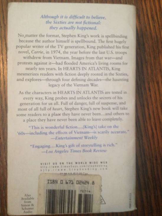 Hearts In Atlantis - Stephen King (Pocket Books - Paperback) book collectible [Barcode 9780671024246] - Main Image 2