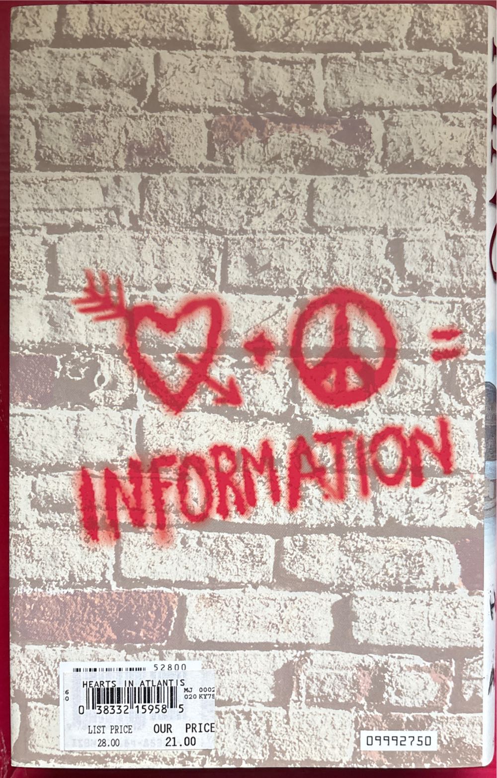 Hearts in Atlantis - Stephen King (Scribner - Hardcover) book collectible - Main Image 2