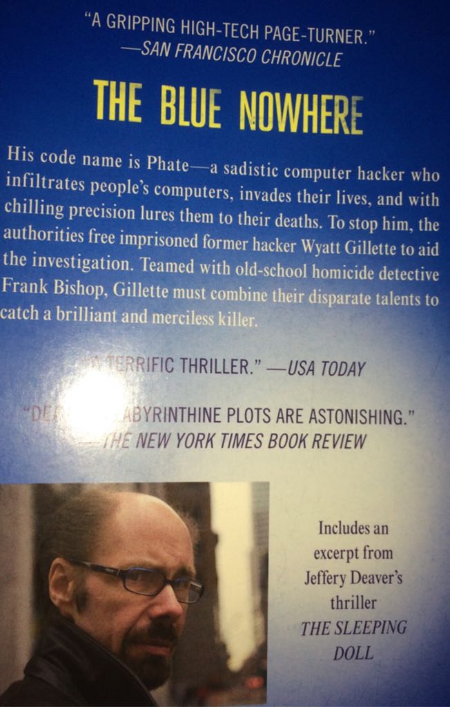 The Blue Nowhere - Jeffery Deaver (Simon and Schuster) book collectible [Barcode 9781501139802] - Main Image 2