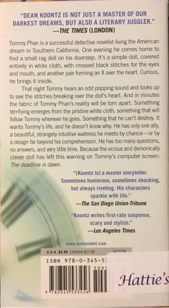 Tick Tock - Dean Koontz (- Audiobook) book collectible [Barcode 9780345533456] - Main Image 2