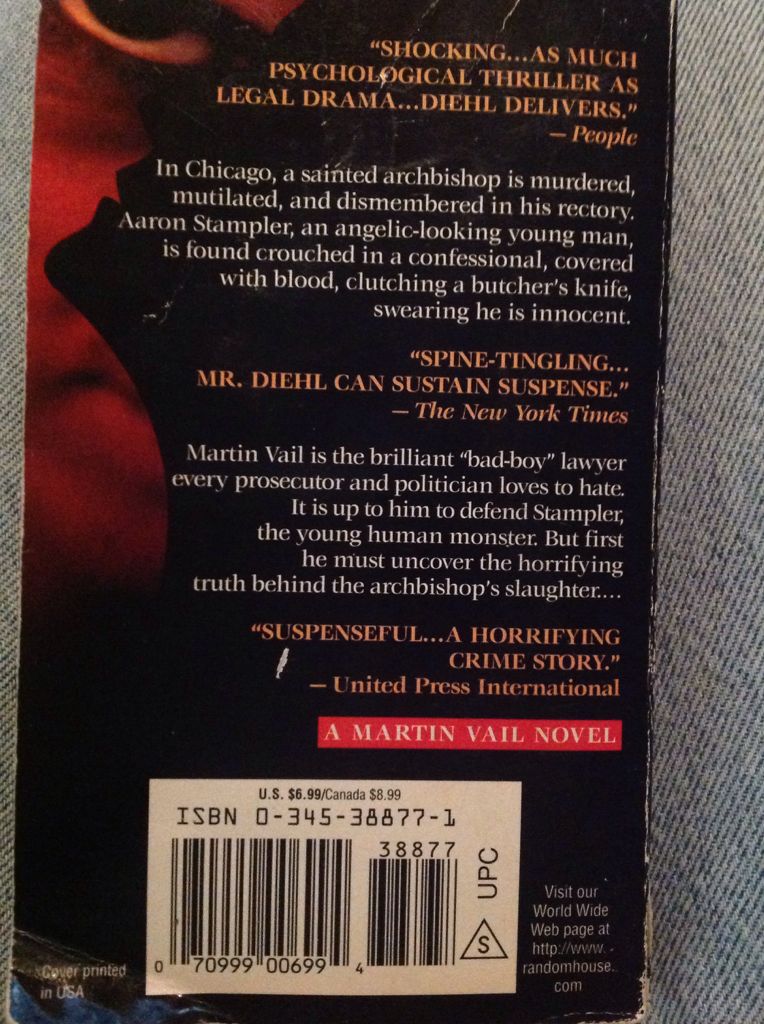 Primal Fear - William Diehl (Ballantine Books - Paperback) book collectible [Barcode 9780345388773] - Main Image 2