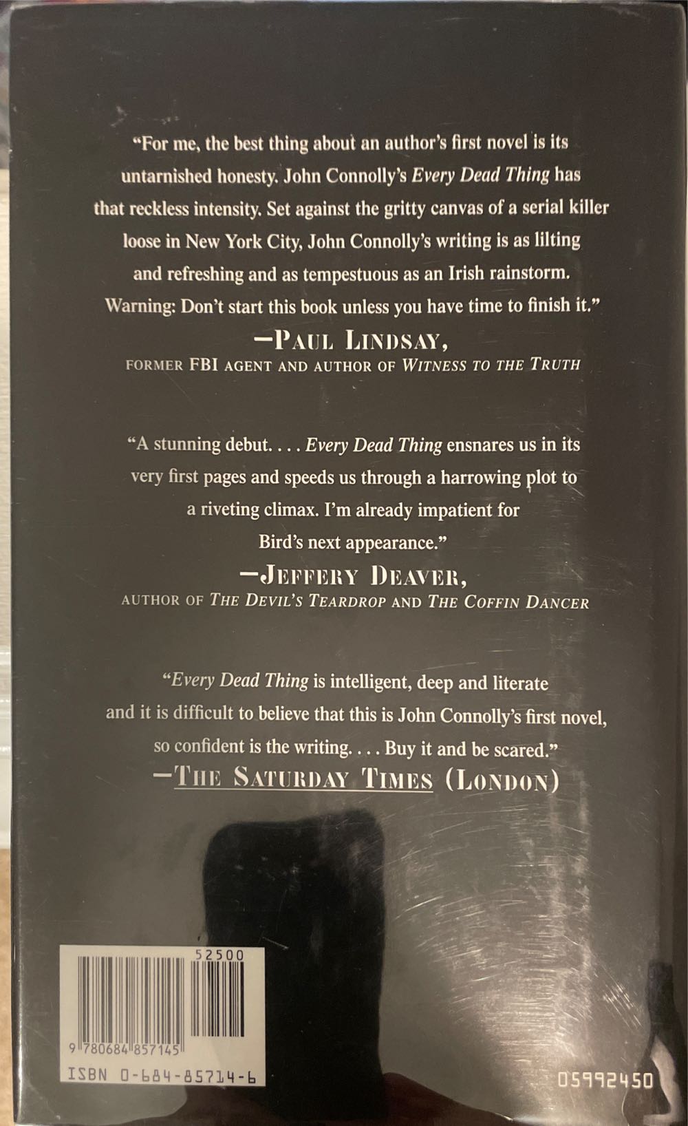 Charlie “Bird” Parker 1: Every Dead Thing - John Connolly (Simon & Schuster - Hardcover) book collectible [Barcode 9780684857145] - Main Image 2