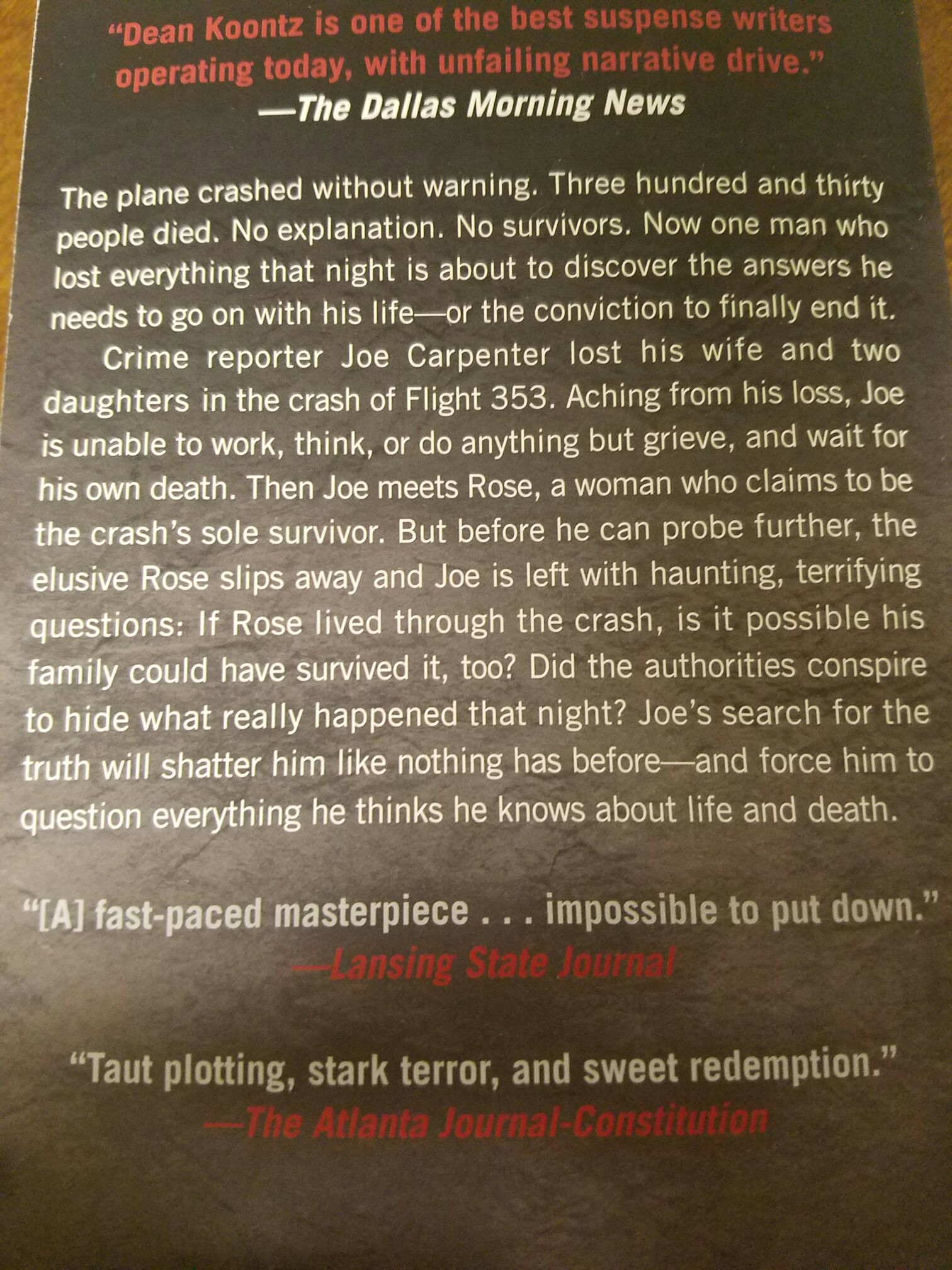 Sole Survivor - Dean Koontz (Bantam - Paperback) book collectible [Barcode 9780345533449] - Main Image 2