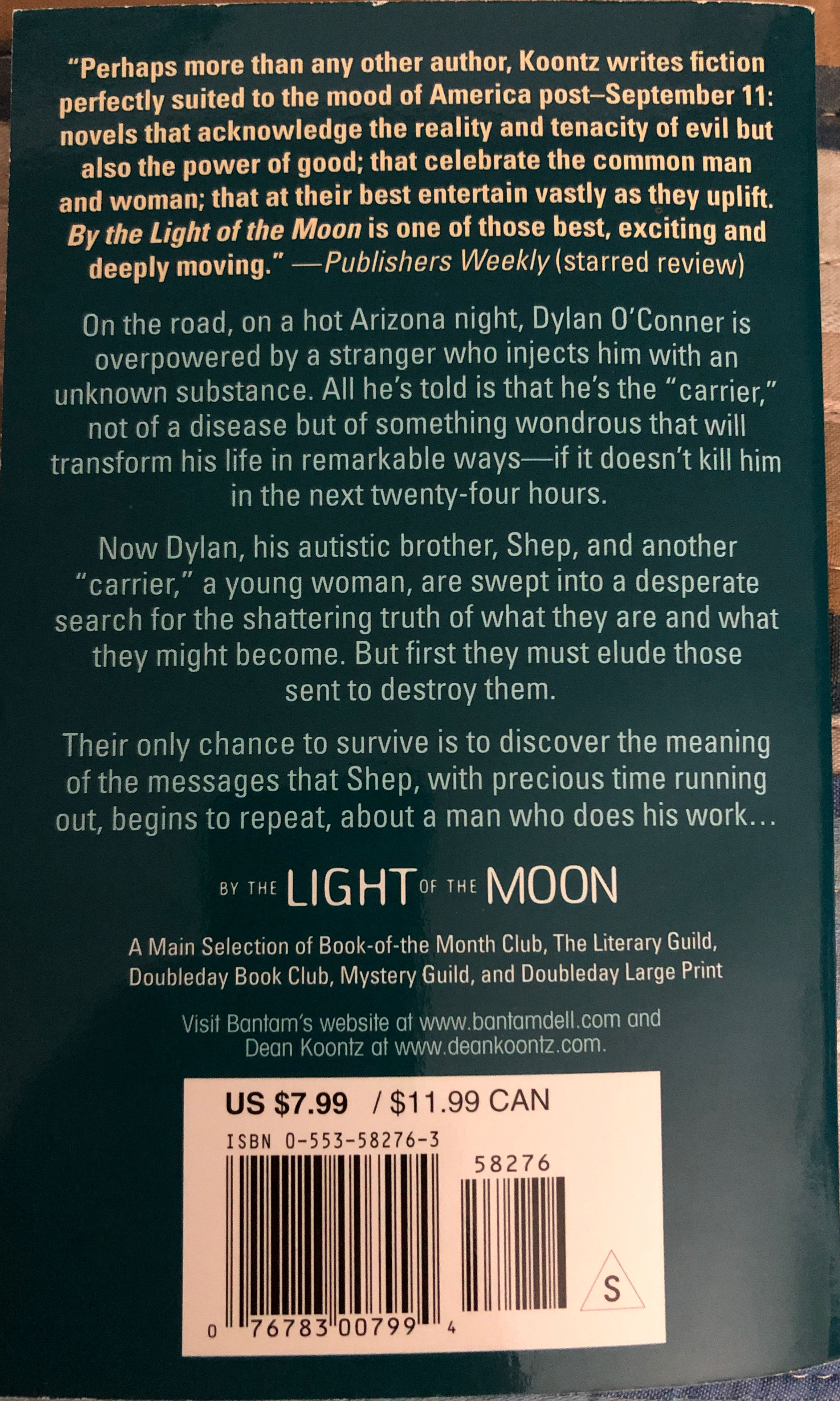 By The Light Of The Moon - Dean Koontz (Bantam Dell - Paperback) book collectible [Barcode 9780553582765] - Main Image 2