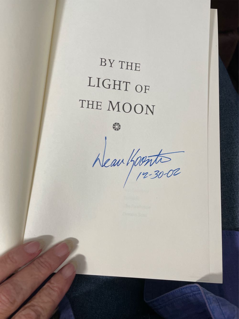 By the Light of the Moon - Dean Koontz (Bantam - Hardcover) book collectible [Barcode 9780553801439] - Main Image 3