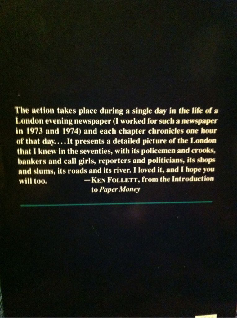 Paper Money - Ken Follett (Morrow - Hardcover) book collectible - Main Image 2