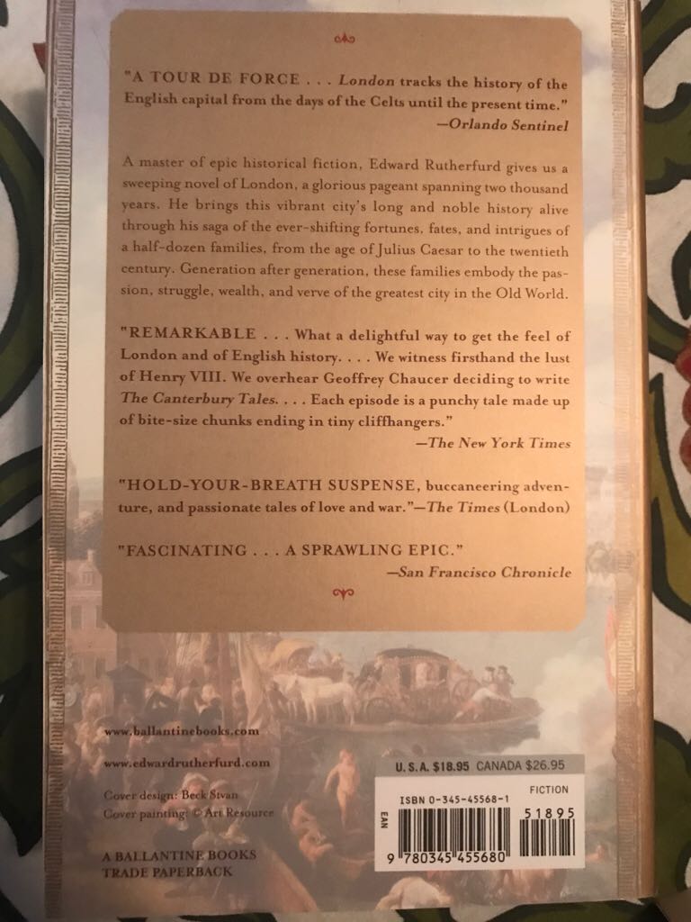 London - Edward Rutherfurd (Ballantine Books - Paperback) book collectible [Barcode 9780345455680] - Main Image 2