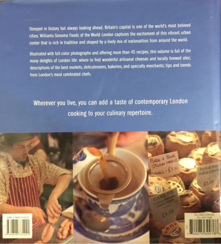 Williams-Sonoma: London - Chuck Williams (Oxmoor House - Hardcover) book collectible [Barcode 9780848731021] - Main Image 2