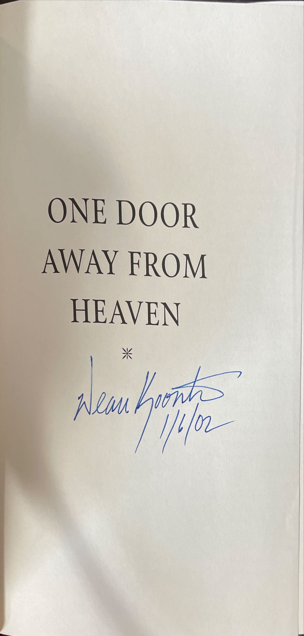 One Door Away From Heaven - Dean Koontz (Bantam Books - Hardcover) book collectible [Barcode 9780553801378] - Main Image 3