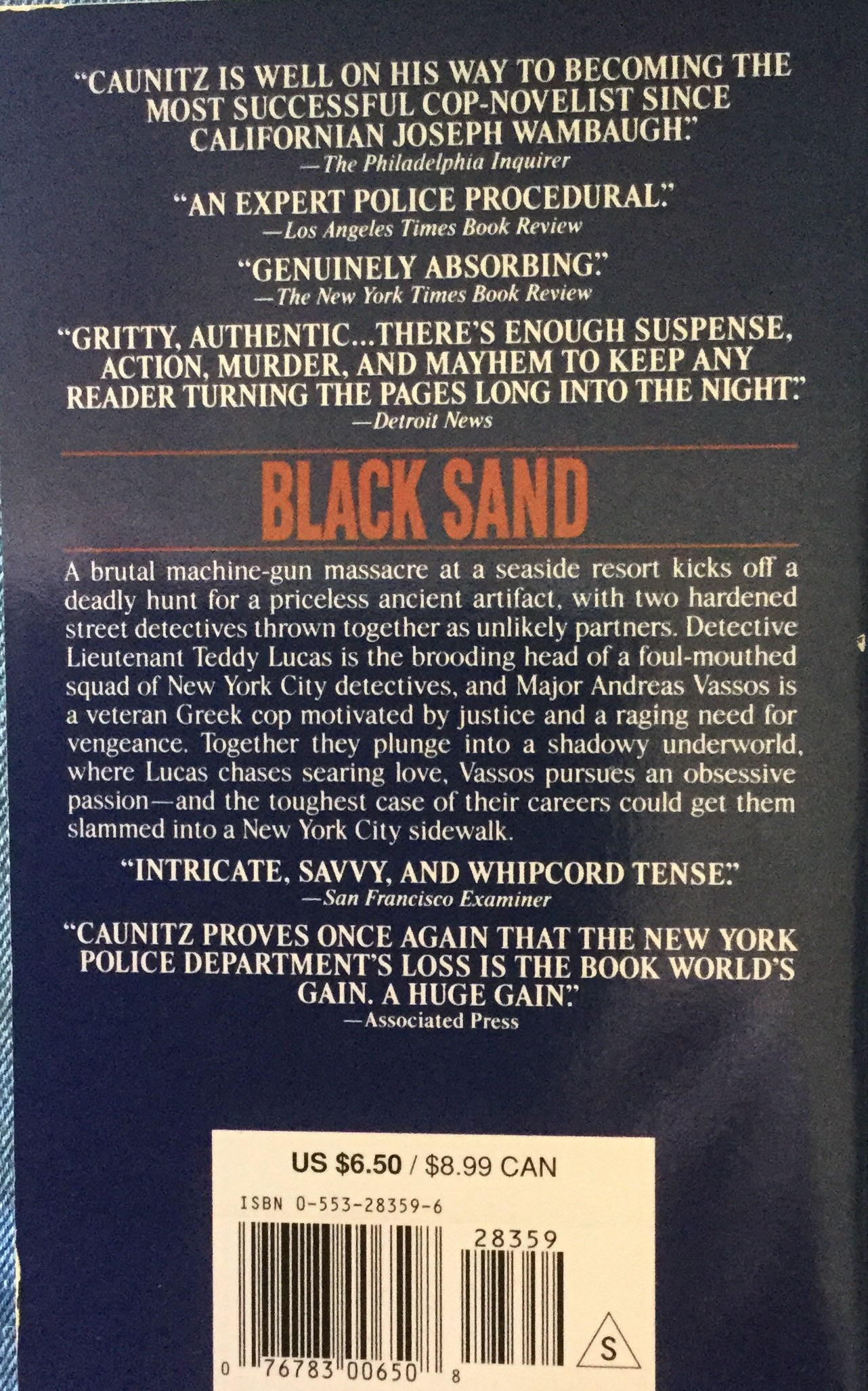 Black Sand - William Caunitz (Bantam Books - Paperback) book collectible [Barcode 9780553283594] - Main Image 2